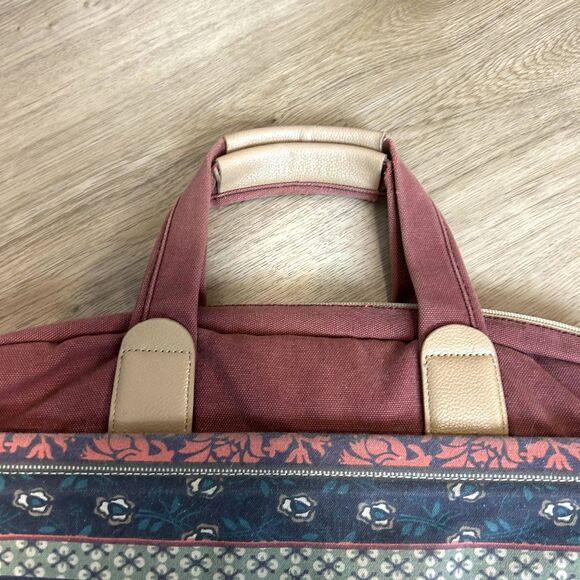 Kinmac Laptop Case Printed Office Work School Handle Blue Red Cream Zip Closure - Picture 6 of 16